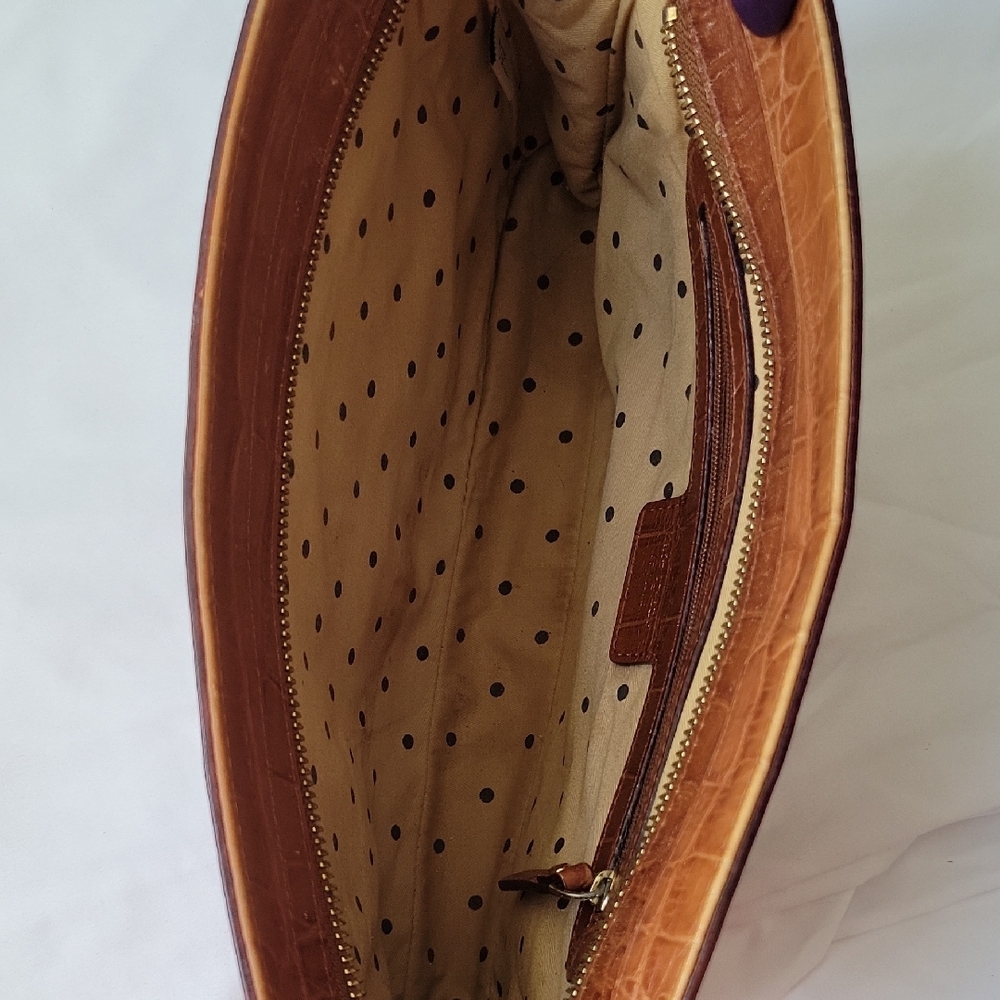 Kate Spade Brown Crocodile Embossed Leather Clutch Bag - Picture 5 of 7